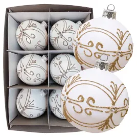 bombki-choinkowe-szklane-biale-ze-zlotym-wzorem-brokatem-8cm-6-szt