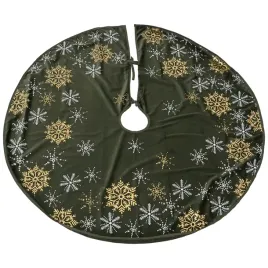 ciemnozielona-materialowa-sukienka-pod-choinke-dywan-dekoracyjny-100cm