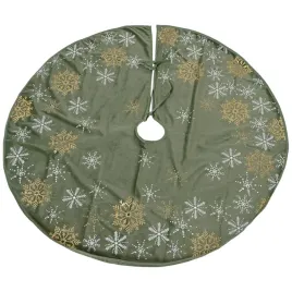 zielona-materialowa-sukienka-pod-choinke-dywan-dekoracyjny-100cm