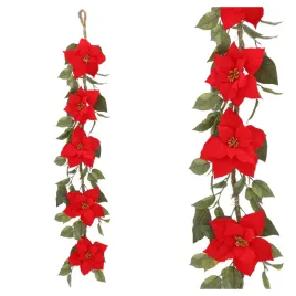 czerwona-girlanda-swiateczna-lancuch-choinkowy-148-cm-gwiazda-betlejemska