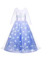sukienka-ksiezniczki-dla-dziewczynkiled-swiecacakraina-lodu-100cm-c52