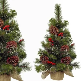 mini-choinka-sztuczna-zdobiona-szyszki-zurawina-w-oslonce-z-juty-mala-60cm