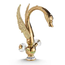 bateria-umywalkowa-stojaca-ari-swan-zloty