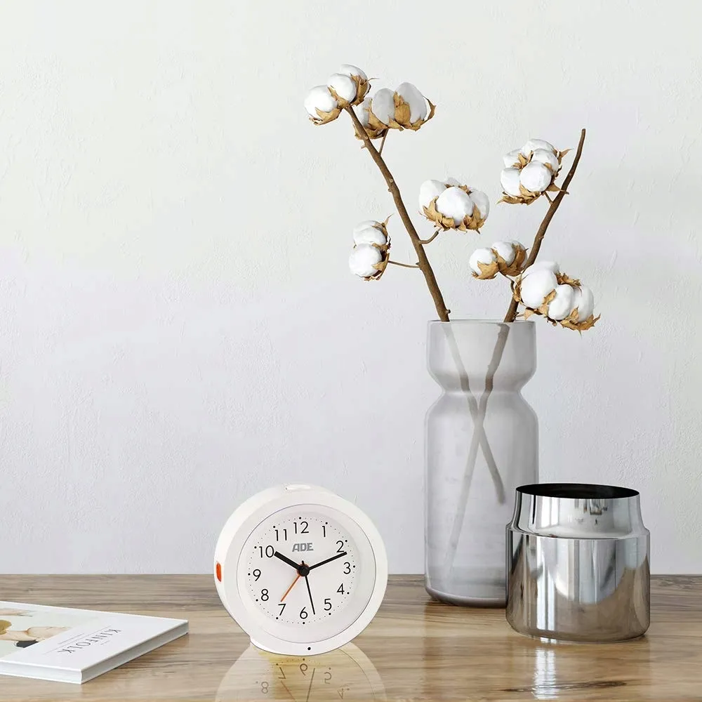 zegar-budzik-ade-bialy-4cm