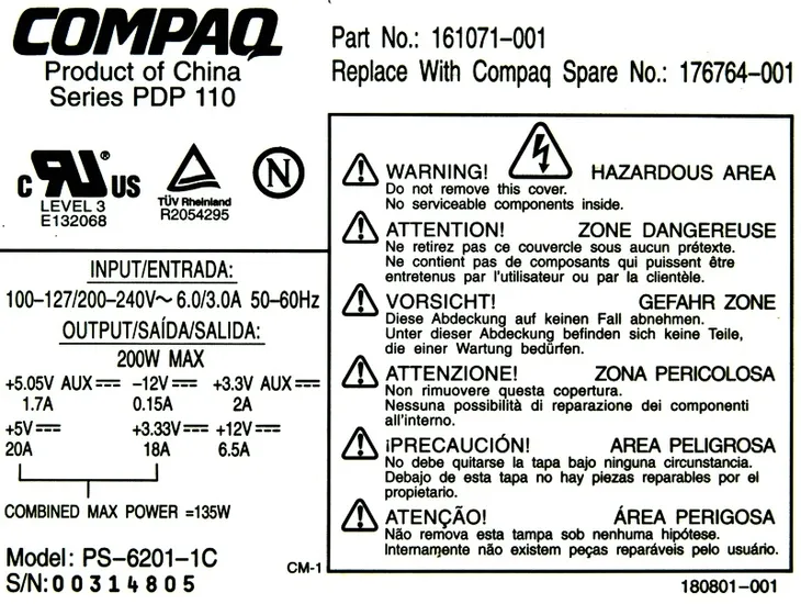 compaq-176764-001-200w-atx-ps-6201-1c-kod-producenta-176764-001