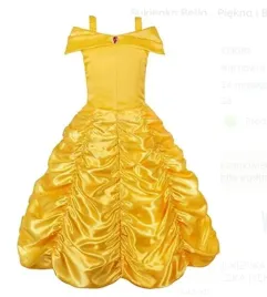 stroj-kostium-sukienka-bella-piekna-i-bestia-dodatki-5-6-lat-110-116-cm