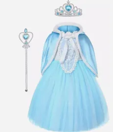 stroj-ksiezniczka-elza-sukienkapeleryna-akcesoria-120cm6-7-lat