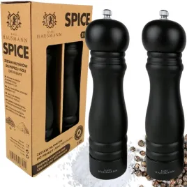 mlynek-reczny-karl-hausmann-drewno-czarny-szary-zestaw-2-szt