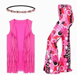 hippie-kostium-stroj-hippisowski-lata-60-70-damski-l-akcesoria-rozowy-32