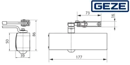 geze-1500-samozamykacz-bez-ramienia-srebrny