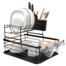 ociekacz-elitehoff-dwupoziomowy-metalowy-czarny