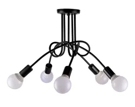 lampa-sufitowa-wiszaca-led-loft-zyrandol-retro-pajak-e27-x5-czarna-zd74a