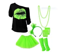 stroj-zestaw-lata-80-neon-zielony-disco-duzy-zestaw-m