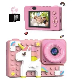 kiztoys-aparat-dla-dzieci-rozowy-jednorozec-hd1080p-24-ekran-karta-sd32gb