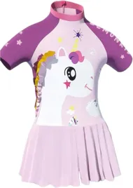 stroj-kapielowy-dla-dziewczynki-jednorozec-szybkoschnacy-upf50-czepek-2-lat