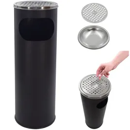 popielnica-z-koszem-na-smieci-brunbeste-stal-nierdzewna-12-l-czarna