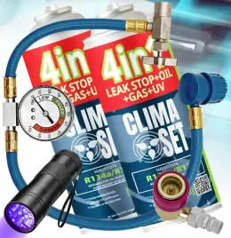 2x-gaz-do-klimatyzacji-4w1-r134a-olej-uszczelniacz-barwnik-latarka-uv-hp-lp