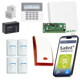 zestaw-alarmowy-satel-z-aplikacja-gsm-4-czujki-ruchu-bosch-sygnalizator