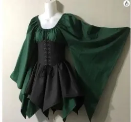 stroj-sukienka-sredniowieczna-renesansowa-kostium-vintage-rozmiar-xl