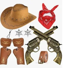 kapelusz-zestaw-kowbojski-brazowy-akcesoria-kowboj-dla-dzieci-uniwersalny