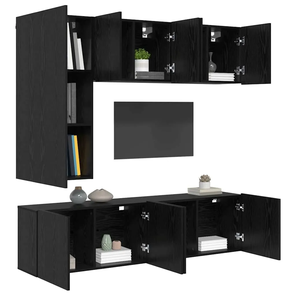 unit-scienny-do-telewizora-5-szt-czarny-dab-stan-nowy