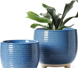 doniczki-ceramiczne-na-nozkach-12-16-cm-z-otworem-drenazowym-niebieskie