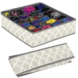 organizer-na-bielizne-springos-szary-w-biale-wzory-24-przegrodki