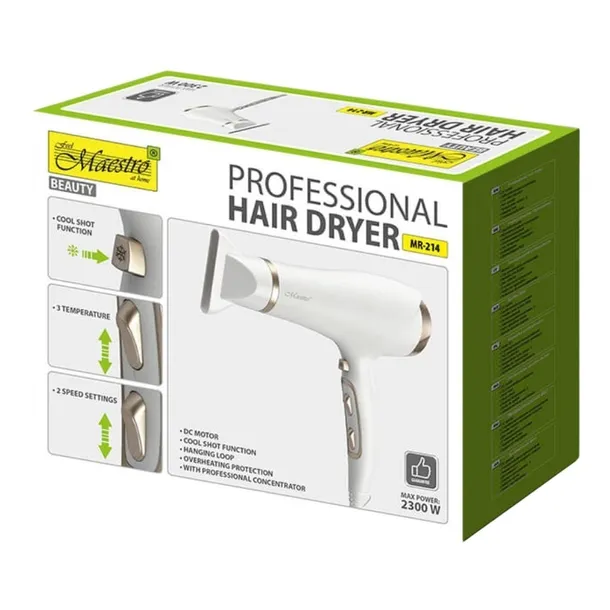 suszarka-do-wlosow-2100w-duza-biala-maestro-mr214-model-mr-214