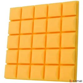 pianka-wygluszajaca-mata-akustyczna-kostka-wypukla-5cm-zolta-50x50x5cm