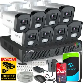 force-zestaw-monitoringu-8x-kamera-ip-2mpx-full-hd-rejestrator-poe