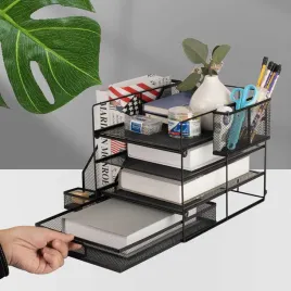 organizer-na-biurko-4-poziomy-szuflada-uchwyt-na-dlugopisy