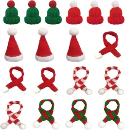 czapki-swiateczne-mini-zestaw-z-szalikami-dekoracje-stolu-18-sztuk