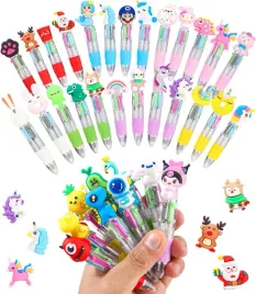 dlugopisy-wielokolorowe-4w1-z-motywami-zwierzat-zestaw-34-szt