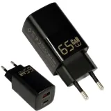 szybka-ladowarka-zasilacz-gan-usb-a-usb-c-pd-65w-marka-fnirsi