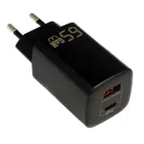 szybka-ladowarka-zasilacz-gan-usb-a-usb-c-pd-65w-model-ladowarka-65wquick-charge-4-0-power-delivery