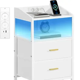 stolik-nocny-z-led-i-stacja-ladujaca-usb-2-szuflady-bialy