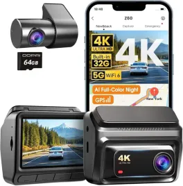 rejestrator-jazdy-4k-1080p-przod-i-tyl-wifi-6-gps-karta-64-gb