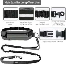 pas-do-biegania-z-psem-smycz-hands-free-z-kieszenia-na-telefon-odblaskowa