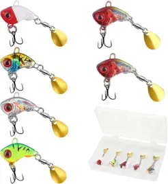 przynety-wedkarskie-obrotowe-6-sztuk-spinner-z-pudelkiem