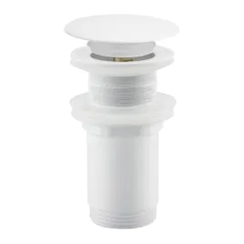 balneo-korek-umywalkowy-klik-klak-mosiezny-bialy-bez-przelewu-66mm