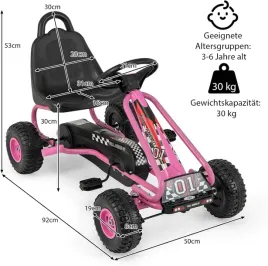 gokart-dzieciecy-na-pedaly-regulowane-siedzisko-do-30-kg-rozowy