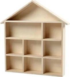 polka-scienna-drewniana-ksztalt-domku-26x26-cm-9-przegrodek