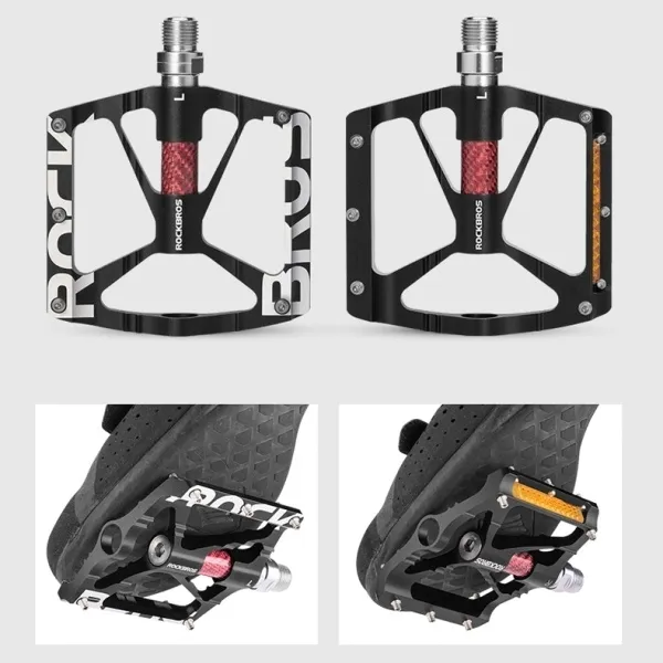 rockbros-pedaly-platformowe-rowerowe-mtb-z-pinami-lozyska-maszynowe-alu-marka-rockbros-kolor-czarny