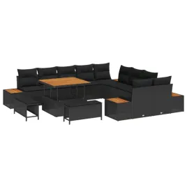 zestaw-sof-na-ogrod-z-poduszka-13-szt-czarny-polirattan