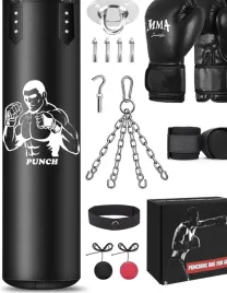 zestaw-bokserski-120-cm-worek-ze-skory-mikrofibry-z-rekawicami-i-lancuchem