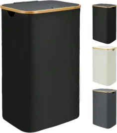 kosz-na-pranie-110l-skladany-z-pokrywa-i-torba-bambusowe-uchwyty-czarny