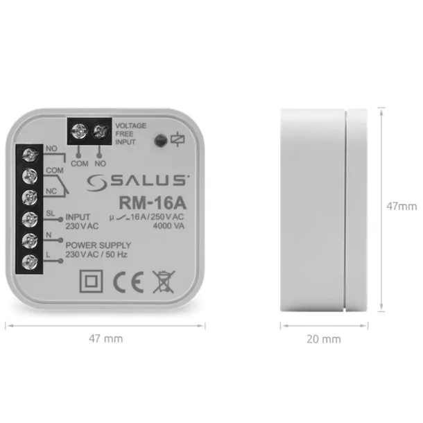 salus-rm-16a-uniwersalny-modul-przekaznika-no-com-nc-230v-16a-moc-folii-230-w-m