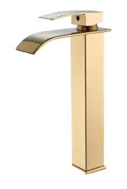 bateria-umywalkowa-focus-sanitar-zlota-scienna-jednouchwytowa