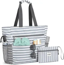 torba-plazowa-35l-wodoodporna-skladana-6-kieszeni-paski-szare