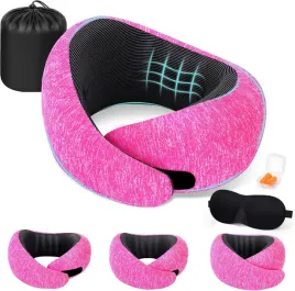 poduszka-podrozna-z-pianki-memory-z-regulacja-w-kolorze-rozowym